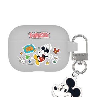 【TOYSELECT】Disney經典-復古歡樂強悍防摔AirPods保護套(附吊飾)-米奇款