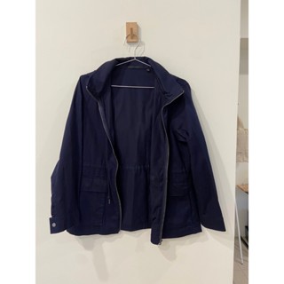 Uniqlo 女裝 連帽 風衣 夾克 連帽 外套 深藍 XS