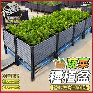 草屯出貨🏆 陽臺蔬菜種植箱 種菜箱 種植盆 種花盆 大花盆栽架 花器 植物盆 長方形家庭樓頂菜園裝置 園藝種菜