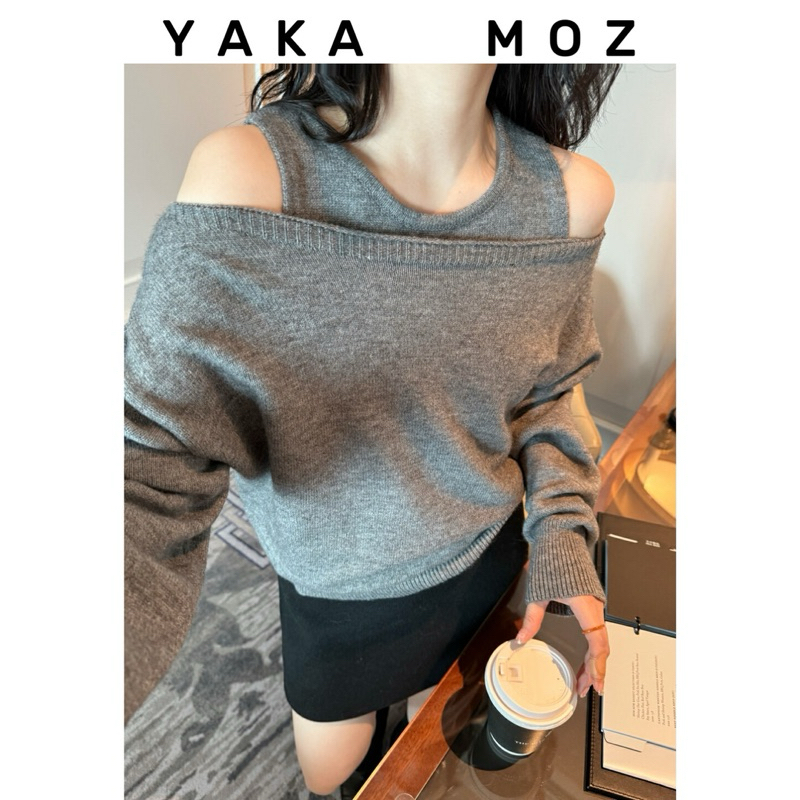 Yakamoz | 月亮是湖 灰色針織上衣