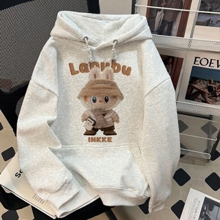 超愛~labubu 帽t 衛衣 長袖衛衣 連帽帽t 情侶裝帽t 寬鬆帽踢 帽t 韓國 女生衣服 ins 風衣服 韓版上衣