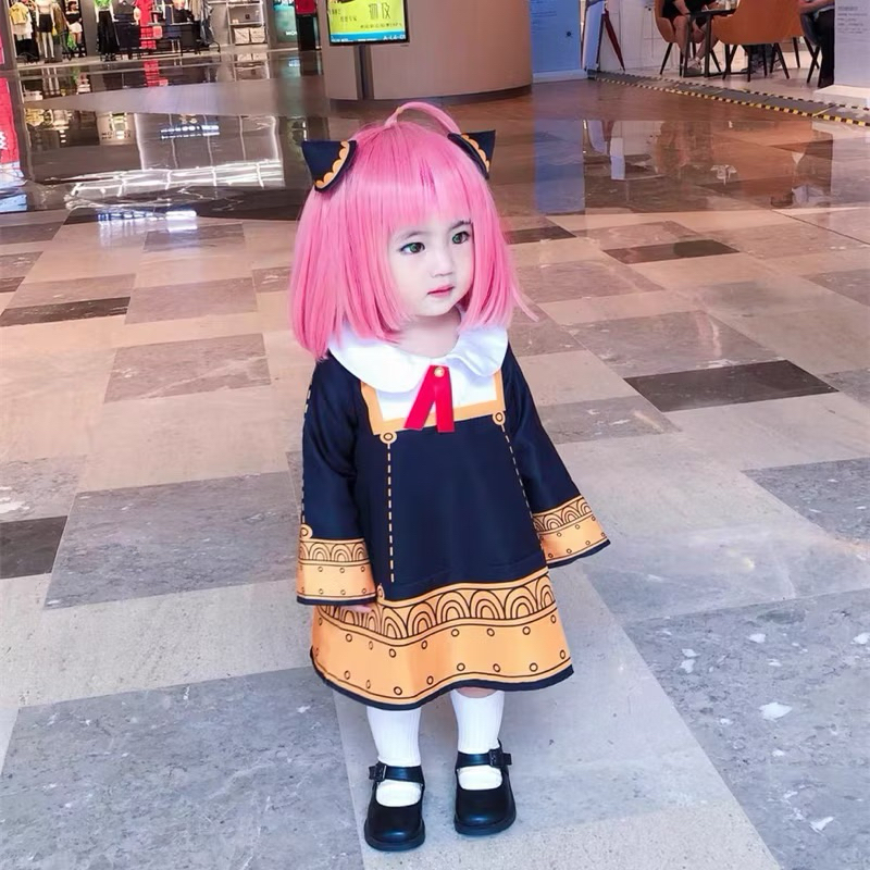 在台現貨！間諜過家家cos服 安妮亞假髮 萬聖節服裝 安妮亞cos 阿尼亞 阿妮亞 cosplay 萬聖節
