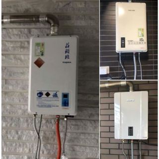 各牌16公升數位恆溫強制排氣熱水器(林內，櫻花，莊頭北等)