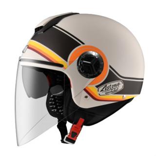 Astone CJ500 安全帽 CJ500 LL12 平暖灰橘 內藏墨鏡 半罩 全可拆洗 超長鏡片《比帽王》