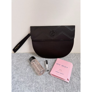 GIORGIO ARMANI 亞曼尼完美絲絨粉底液 化妝包 黑曜岩防曬精華 奇蹟精萃露 My Way淡香精 奢光潤唇蜜