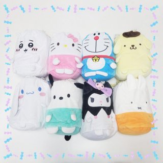 ♥小玫瑰日本精品♥ Kitty美樂蒂 布丁狗 大耳狗 酷洛米 帕恰狗 小熊維尼 奇奇蒂蒂 拉拉熊 造型毛毯 法蘭絨毯~3