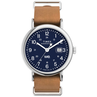 【TIMEX】天美時 週末系列 每天都是休假日 40毫米休閒風格手錶 (藍x棕 TXTW2W86800)