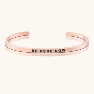mantraband be here now 專注於當下吧 玫瑰金手環