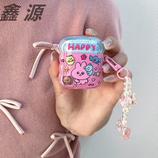 ins高階 AirPods 波浪紋 可愛兔兔 AirPods Pro1/2AirPods2 /AirPo新三代 4代