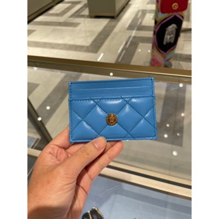 versace 藍色菱格羊皮_卡片夾_名片夾_證件夾只售專櫃商品(現貨全新品)(有品質~有保障)