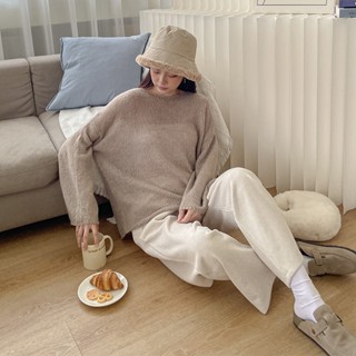 【HARPER】柔軟親膚坑紋磨毛寬褲 | 現貨 長褲 寬褲 磨毛 秋冬【PNC49843H】