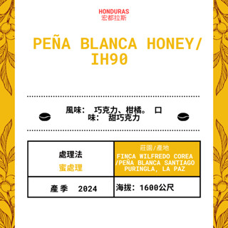 ☕️咖啡生豆☕️「Finca Wilfredo Corea莊園」宏都拉斯-IH90 蜜處理 1KG-4.5KG