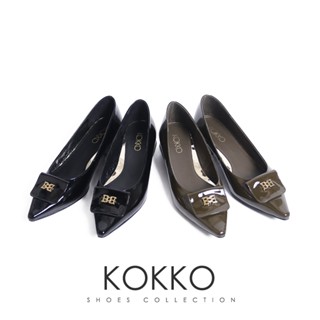 KOKKO復古懷舊感舒弧舒服漆皮包鞋