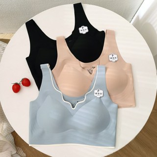 愛依依 胸罩 內衣 背心 美背 內搭 上衣 新款裸感無痕內衣果凍條軟糯無鋼圈百搭吊帶背心 泰4079-1672.