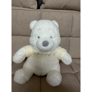 【近全新】小熊維尼/12吋娃娃/Winnie the Pooh白色娃娃/聖誕禮物