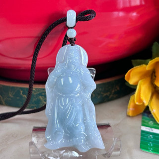 （附證書）天然翡翠A貨，關聖帝君 緬甸藍水，關老爺，迦南菩薩，關公，緬甸玉雕刻項鍊墜 文關公 武財神 迦南菩薩 文衡聖帝