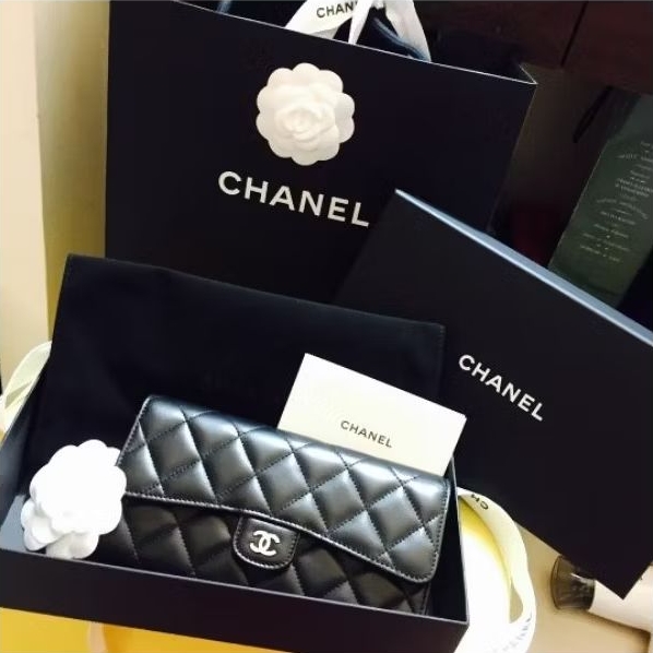 二手｜Chanel小羊皮長夾