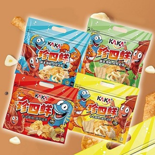 KAKA 珍四鮮 (120g) 冠軍蝦 冠軍魷 冠軍魚 (十三香) 冠軍魷 (蒜爆胡椒) 【小三美日】D361906