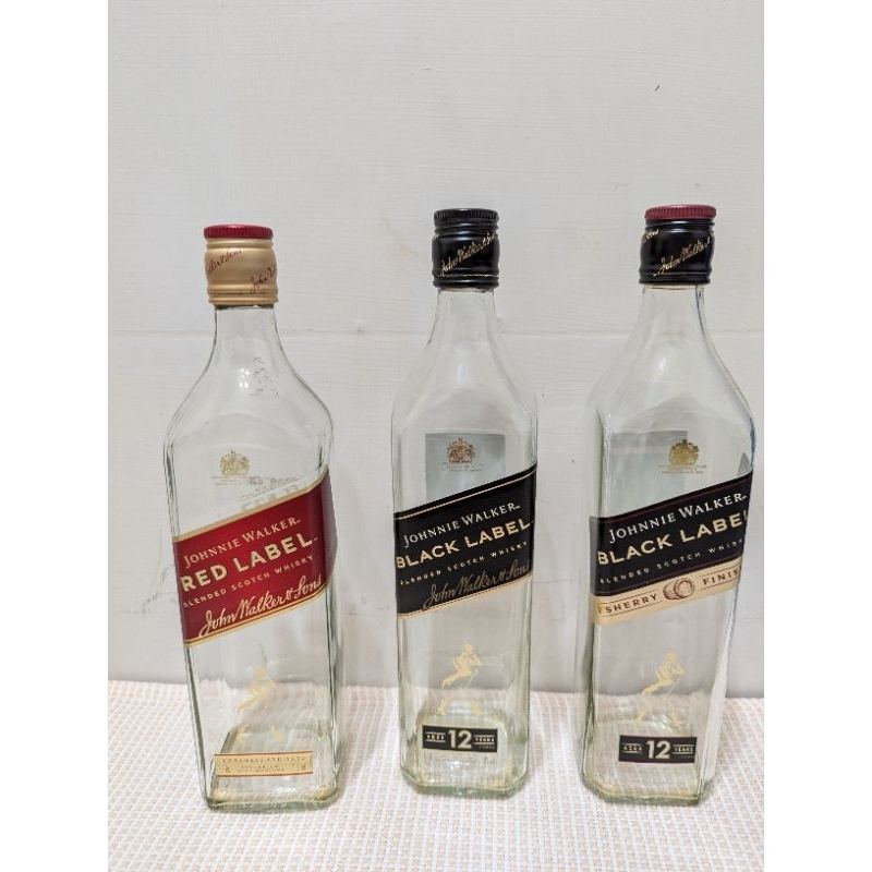 紅牌約翰走路 黑牌12年 黑牌12年雪莉版（ 空瓶）