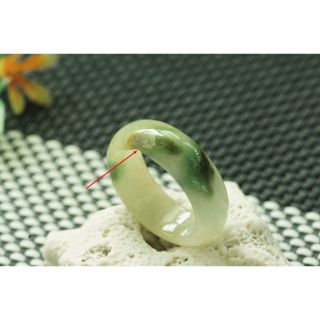 熱賣U349玉戒指❀ 13#翡翠玉A貨冰潤三彩寬版玉戒圈指環戒子【緬甸玉翠軒】玉首飾品 男女款式 尾戒