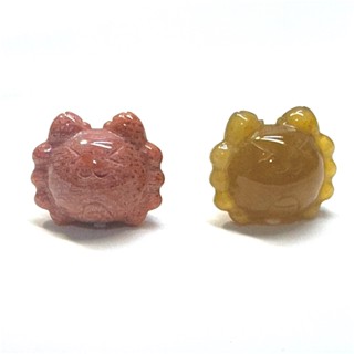 福利品【珊瑚玉配件-小螃蟹】通孔 水晶手串 設計款 手串 天然水晶 手作 水晶設計款 DIY 雕刻件 造型