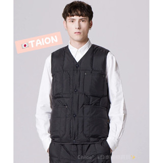 🇯🇵TAION-日本直送[男女通用] 工裝 V 領足扣羽絨背心 ✨#日本代購