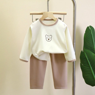 全新 臺灣現貨 80碼 80號 兒童居家服 睡衣 兒童 幼兒 保暖 德絨 內衣套裝 男童 女童 家居服 秋衣 秋褲 長袖
