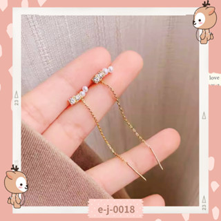 ◇美人珠寶盒◇臺灣現貨🚚 925銀針 甜美 氣質 垂墜 珍珠鑽石 耳線 金色 耳環💎韓國