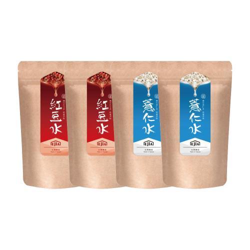 【易珈生技】 纖Q 紅豆水(30包)x2入組+薏仁水(30包)x2入組/孕婦 久坐女性代謝應援/絕美素顏