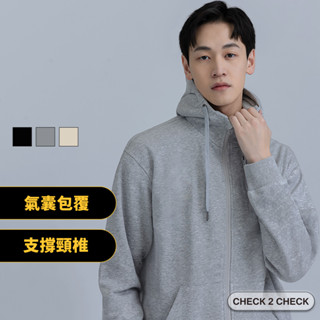 Check2Check-充氣頸枕連帽外套 棉外套 護頸 旅遊必備 男女可穿 氣枕 帽t【CB0024214】[現貨]