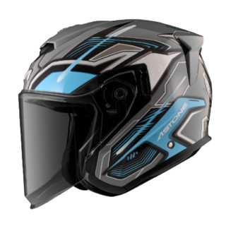 ASTONE 安全帽 DJ14 BQ2 水泥灰藍 透氣內襯 耳機槽 眼鏡溝槽 內墨片 加長型鏡片 排齒扣 全拆洗 半罩