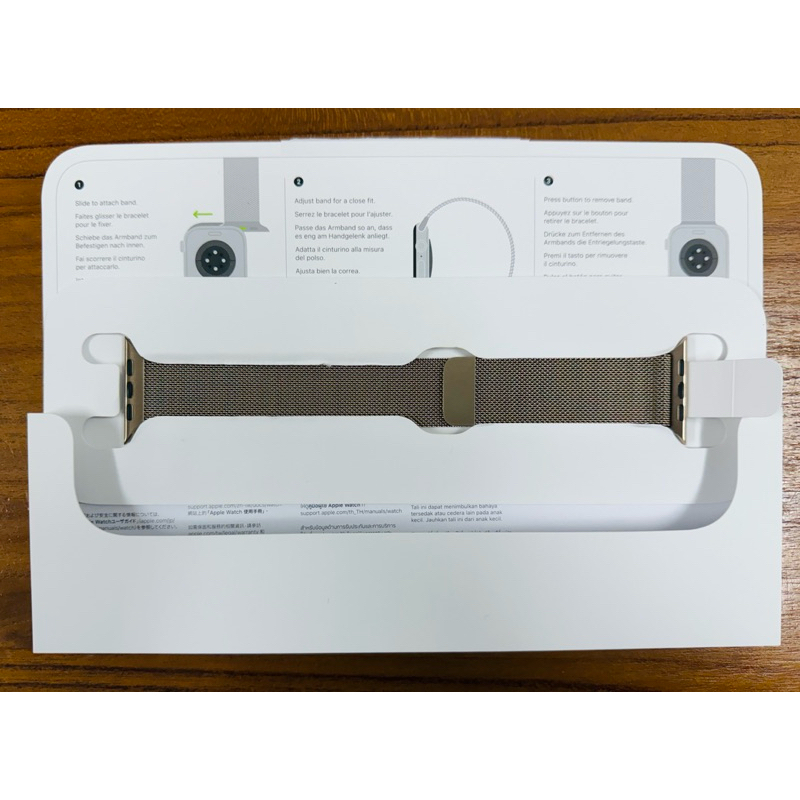 45/46mm九成九新APPLE WATCH series 10 titanium gold原廠不銹鋼金色米蘭錶帶M/L