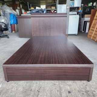 【滿福氣】全新品~木心板極簡風床頭片+胡桃色單人加大床底 3.5尺單人床底+單人加大床頭板胡桃3.5尺床頭片單人床架