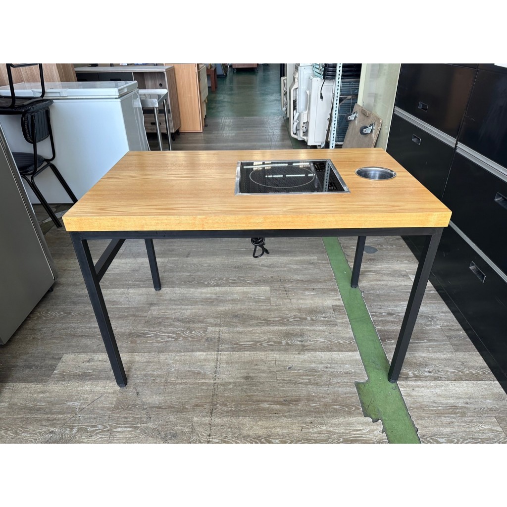 吉田二手傢俱❤四人火鍋桌 電磁爐 電磁桌 餐桌 商用餐桌 4人餐桌