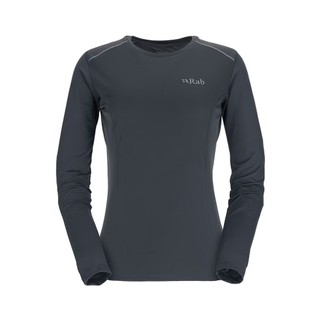 RAB Force LS Tee 女 長袖透氣排汗衣 鯨魚灰 RQBL08BEL｜碧綠商行