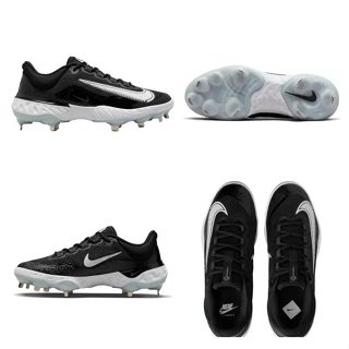 棒球世界全新Nike Alpha Huarache Elite 4棒球金屬釘鞋特價棒球鞋黑色