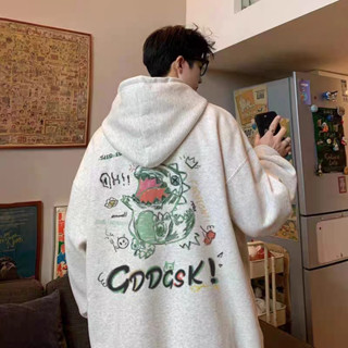 【NOSD】帽t 長袖帽t 恐龍帽t 連帽上衣 韓國帽t 灰色帽t 刷毛帽t 重磅帽t 潮牌帽t 韓國男裝 帽t 男