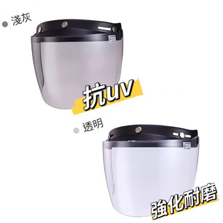 三釦式安全帽通用型強化鏡片