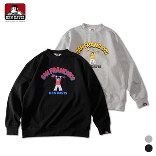 BEN DAVIS RECYCLE COTTON MIX PRINT L/S TEE 環保材質 抗菌防臭 大學T 2色