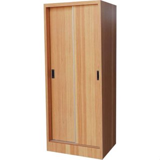 【萊夫家居】TS-36E-JT◎山毛色2.7尺直筒衣櫃【臺中傢俱】推門衣櫥 拉門衣櫃 單人衣櫃 套房 防蛀木心板 臺灣製