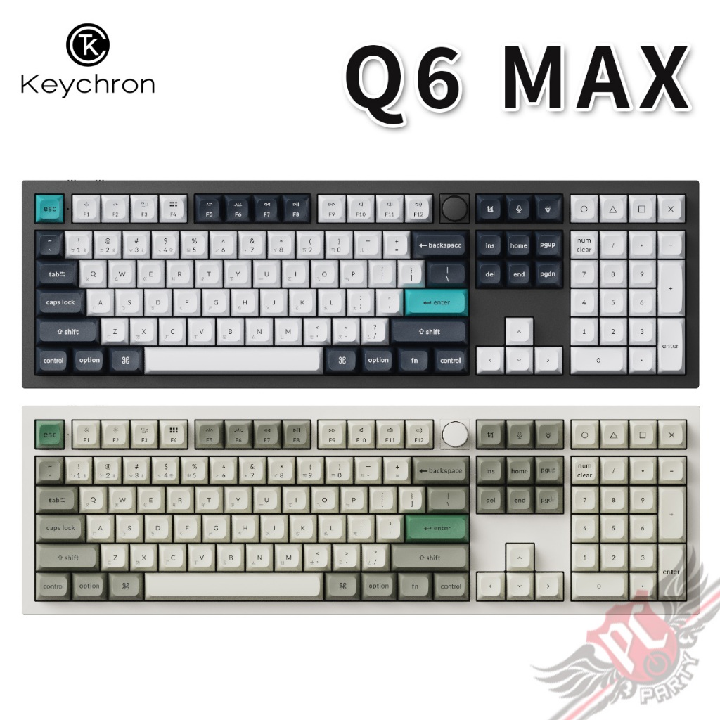 Keychron Q6 Max 鋁製 無線 三模機械鍵盤 Mac/Win 熱插拔 PCPARTY