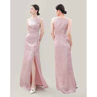 Fidressy✨4款💕粉紫色緞面禮服 婚禮洋裝 伴娘禮服 結婚登記 婚紗 輕婚紗 長禮服 粉色洋裝喜酒主持人謝師宴