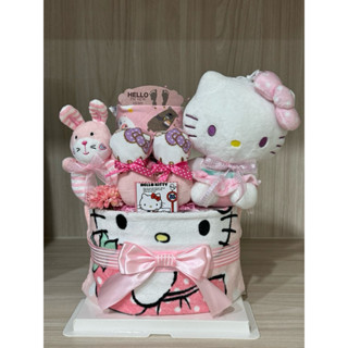 Hello Kitty 尿布蛋糕 新生兒禮盒 週歲禮盒 滿月禮盒 彌月禮盒