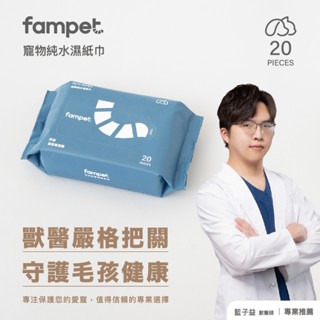 【fampet】隔日到貨⚡加大加厚寵物RO純水濕紙巾 獸醫推薦 去眼垢 清淚痕 濕紙巾 寵物濕紙巾 貓咪狗狗 寵物清潔