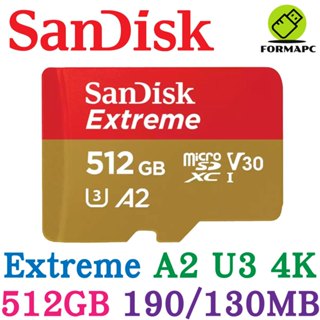 SanDisk Extreme MicroSDXC 512G 512GB A2 U3 TF 190MB 小卡 高速記憶卡