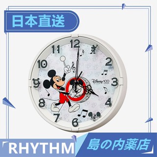 【日本直送】RHYTHM 麗聲 時鐘 掛鐘 壁鐘 米奇 自動點燈 靜音 8MG817MC72 限定款