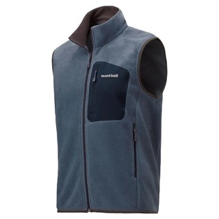 MONT-BELL CLIMAPLUS 100 Zip Vest 男款 刷毛保暖背心 1106603-STBL 鋼鐵藍