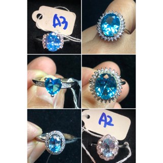 a組天然瑞士藍超閃亮超好切工極美託帕石拓帕石Topaz戒指黛安娜王妃婚戒款珠寶首飾寶石多種款式請進