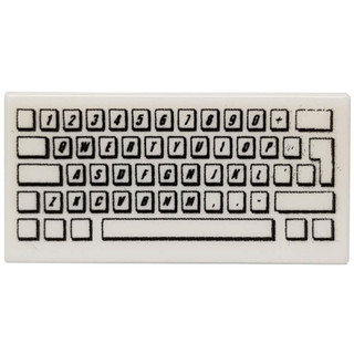 Lego 樂高 白色 鍵盤 電腦 White Tile 1x2 Computer Keyboard 3069pb0030