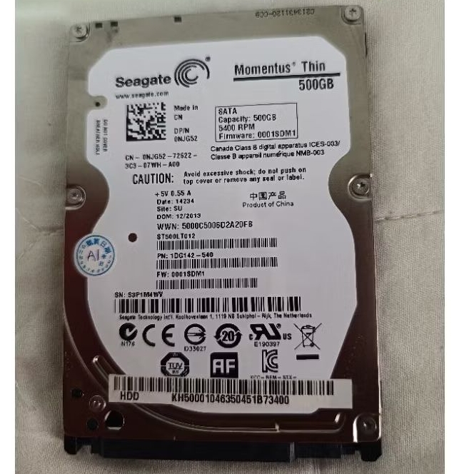 希捷  Seagate ST500LT012-1DG142 500GB 2.5吋硬碟